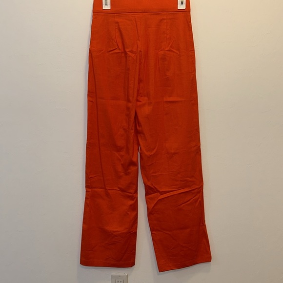 Orange linen pants - Picture 2 of 3